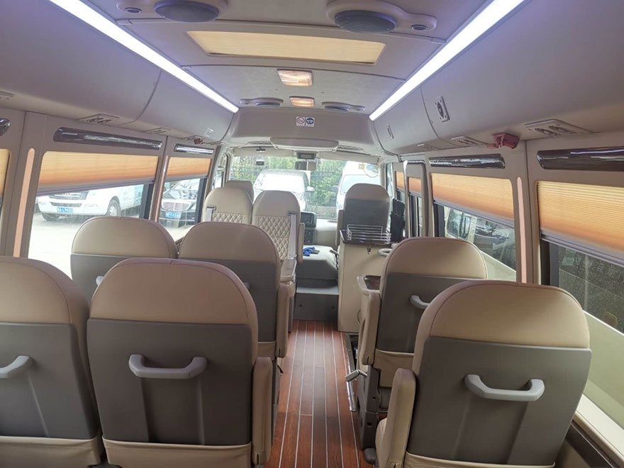 Guangzhou South Railway Station Baiyun Airport Rentals Toyota Coaster China Bus Rental Company