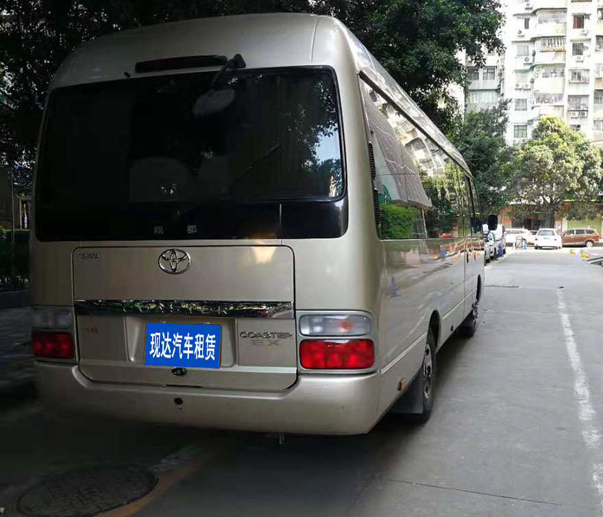 Rent a 23/18 seat Coaster minibus with a driver in Guangzhou,Guangdong