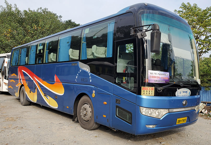 Rental of 50 seater coaches and tourist buses in Guangzhou Guangdong with a day off package